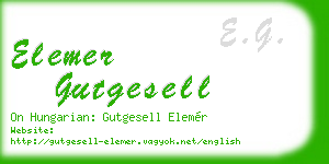 elemer gutgesell business card
